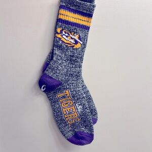 LSU Tigers Marbled 4 Stripe Deuce Men’s Crew Sock. One pair New without tags.